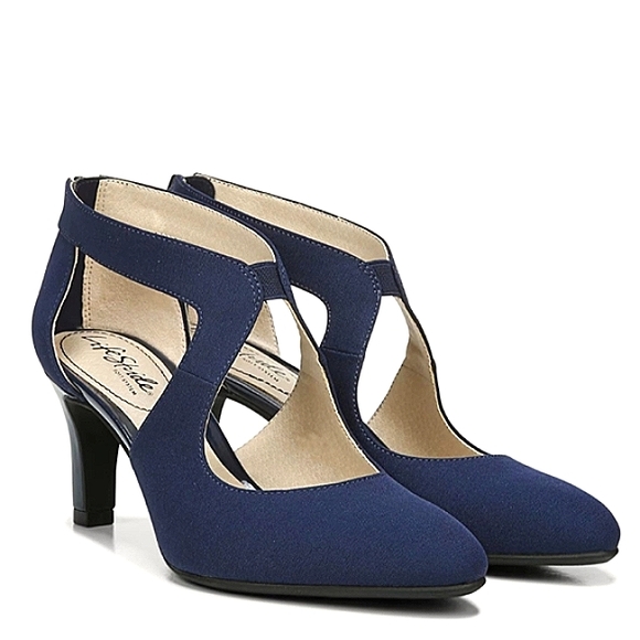 New w/Box LifeStride Giovanna 2 Faux Suede Navy Dress Pumps Size 8 - Picture 9 of 9